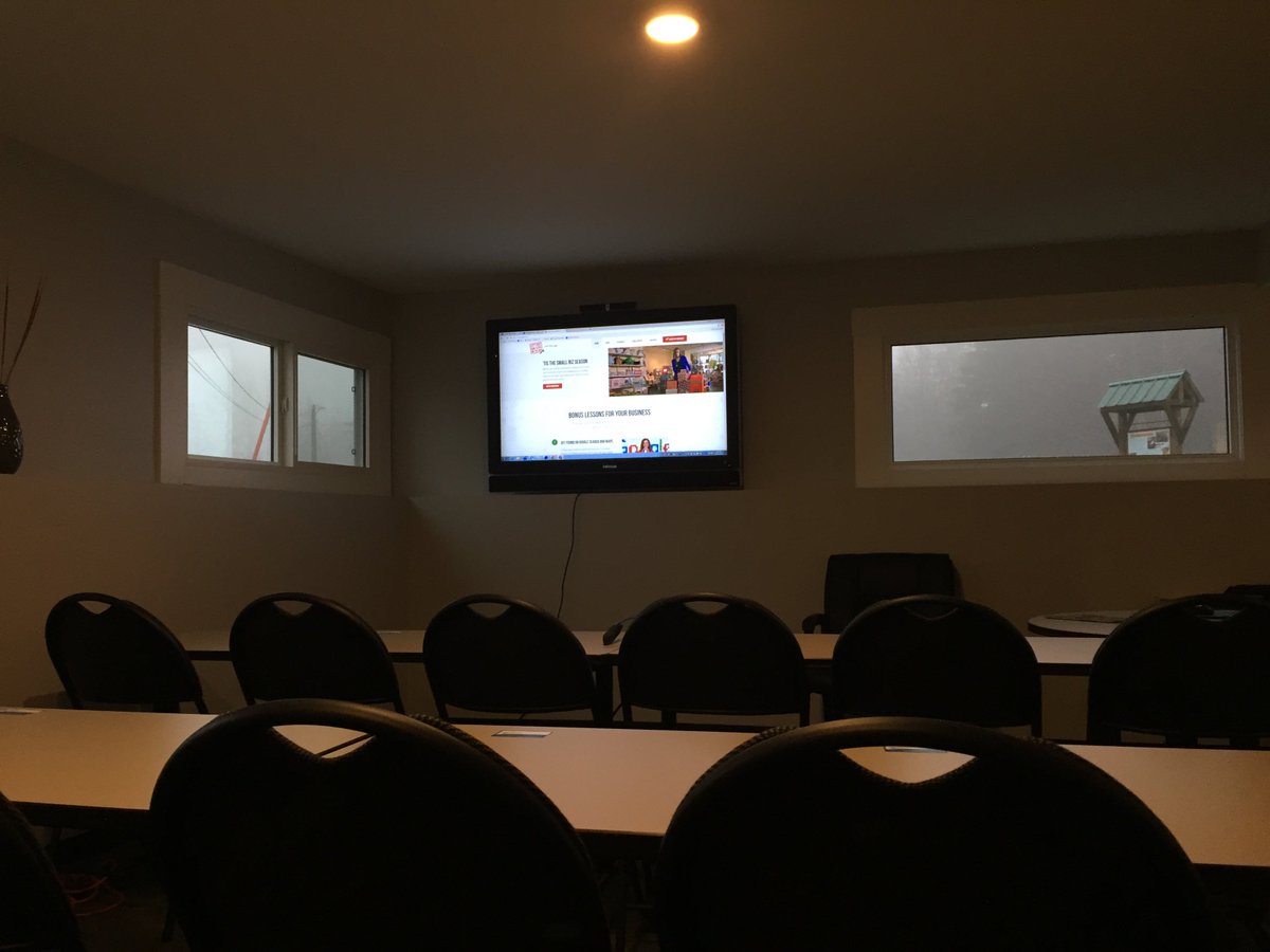 All set up for #googlemybiz workshop in #kitimat Still space for you to join us <a href="/KitimatChamber/">KitimatChamber</a> at 6:30! <a href="/LoveNorthernBC/">Love Northern BC</a>