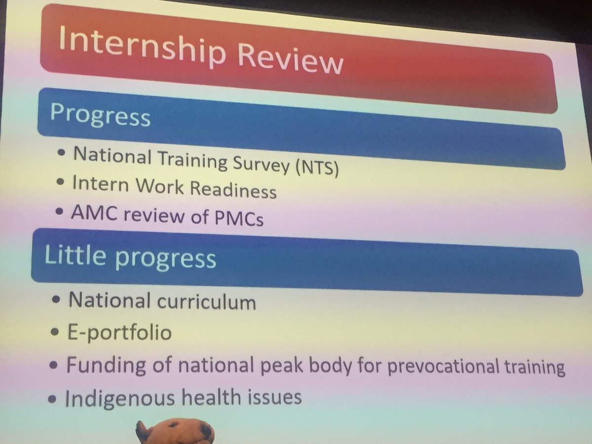 CPMEC Chair Prof Tarala outlines progress from #internshipreview at #prevoc16 #tassietigeronexpertpanel