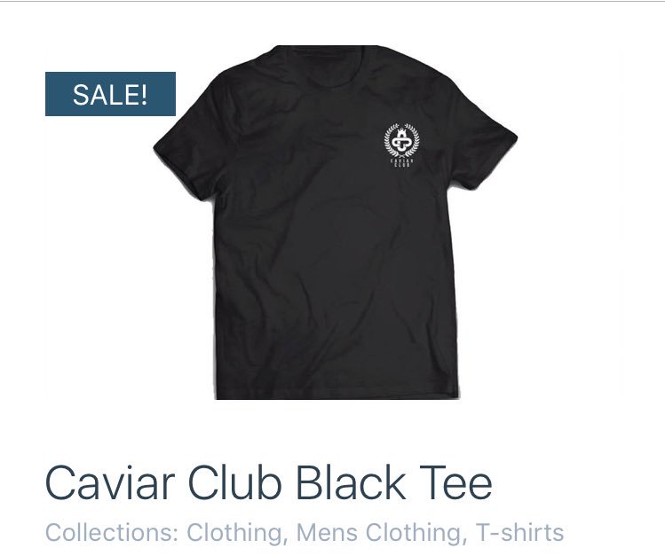 CaviarClub Small Logo T-Shirt £4.99
#design#fashion #unisex #fashion #fashionblogger #Fashionista #fashionclub #fashiontrends