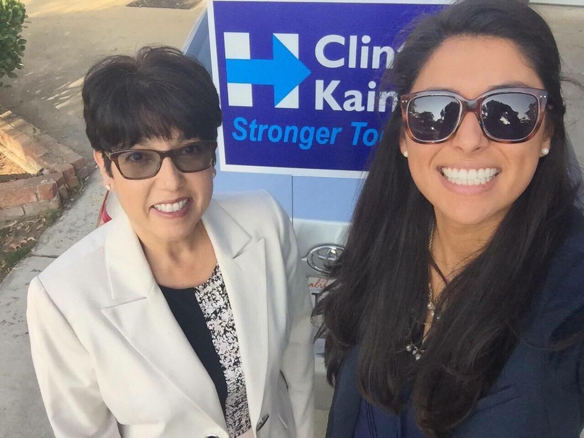 WW4Hillary's tweet photo. Sophia and her mom! #VoteWellesleyBlue https://t.co/XboSGOJNPZ