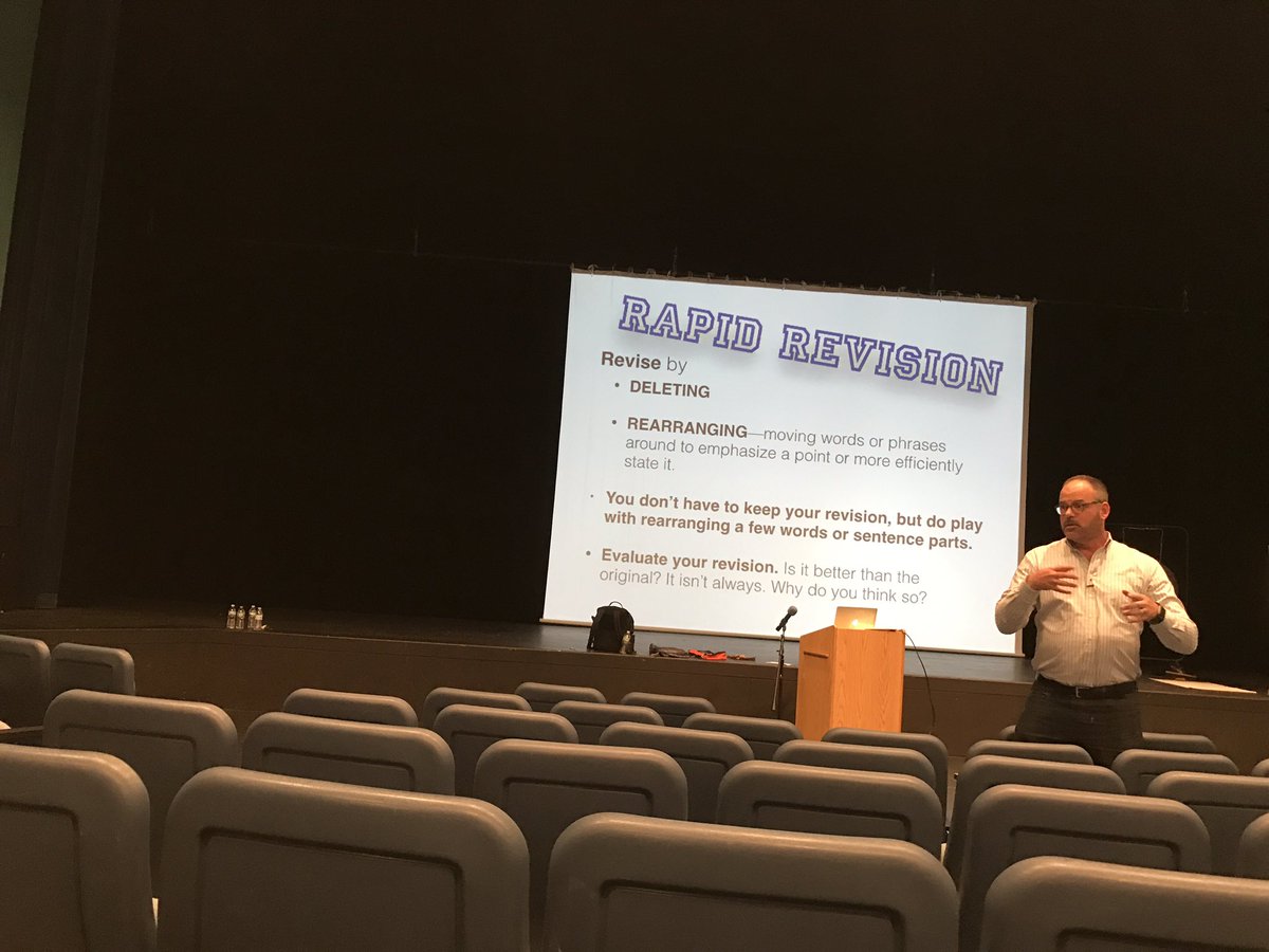 "Lose yourself in revision" @writeguyjeff  #nmpsEdCamp