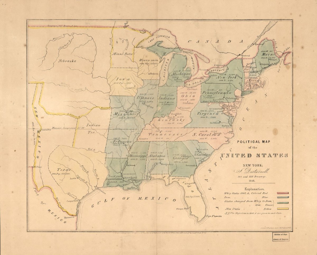 LOCMaps's tweet photo. That's a great map @bplmaps! What about the Whigs? https://t.co/7InU8cSfdF #MapOff2016 https://t.co/nFDtH7FkAY