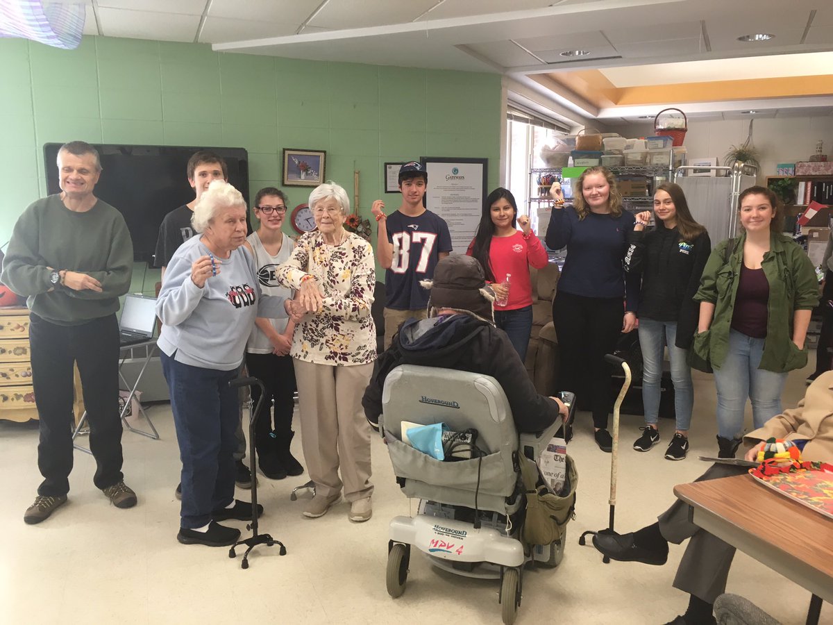 plurALVIRNE's tweet photo. Visited the Geriatric Program and said hi to the senior citizens after school. #weComeBearingGifts #plurBracelets #plur #Alvirne https://t.co/4AKUP6YuFW