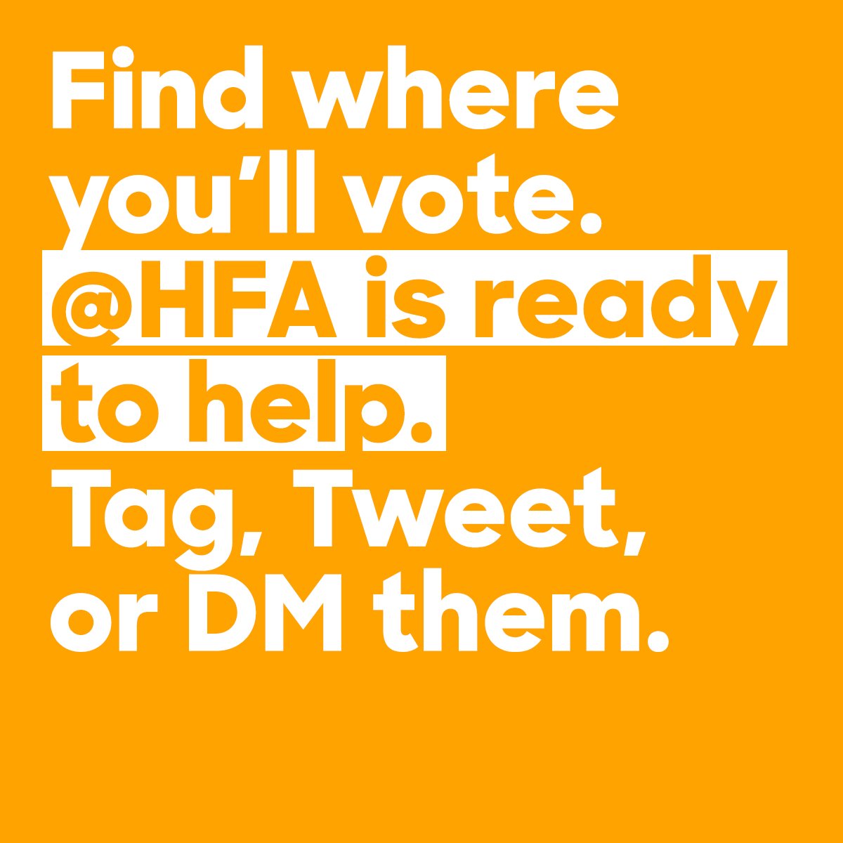 HillaryForGA's tweet image. Questions about voting? @HFA is here to help. Just tweet or DM and you'll get a response in real time!