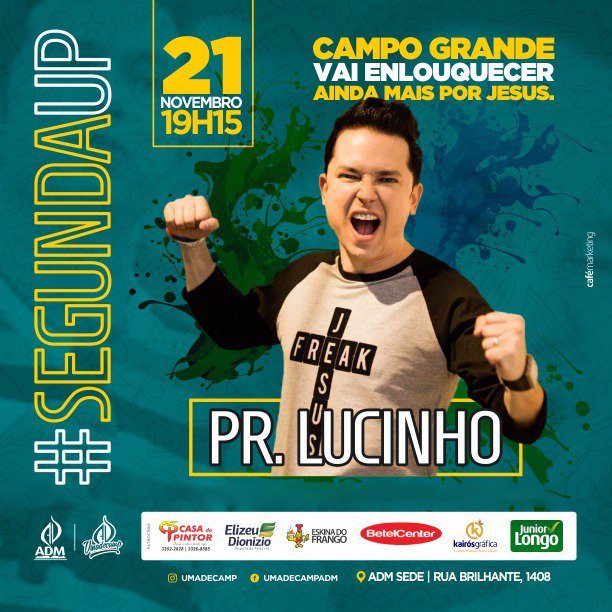 Prlucinho's tweet photo. ATENÇÃO, eu vou estar na #SegundaUp com o pessoal da @umadecamp no dia 21 de NOVEMBRO e eu te espero lá!
Vamos… https://t.co/phA7lO6wGb