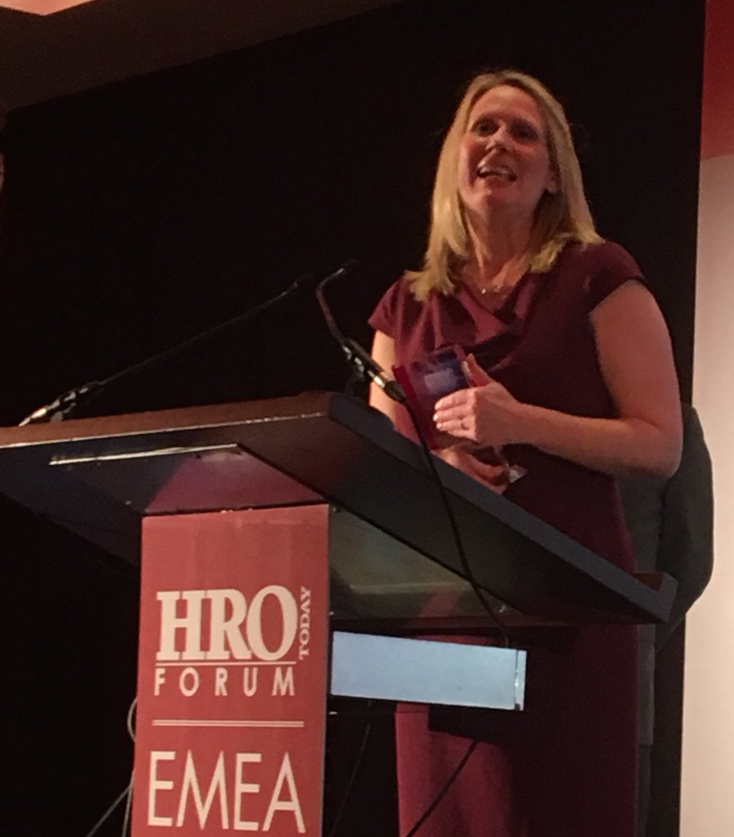 Congrats to our own Jackie Vale for being named this year's HR Superstar of the Year Award at the annual <a href="/HROToday/">HRO Today</a> EMEA Forum in #Edinburgh!