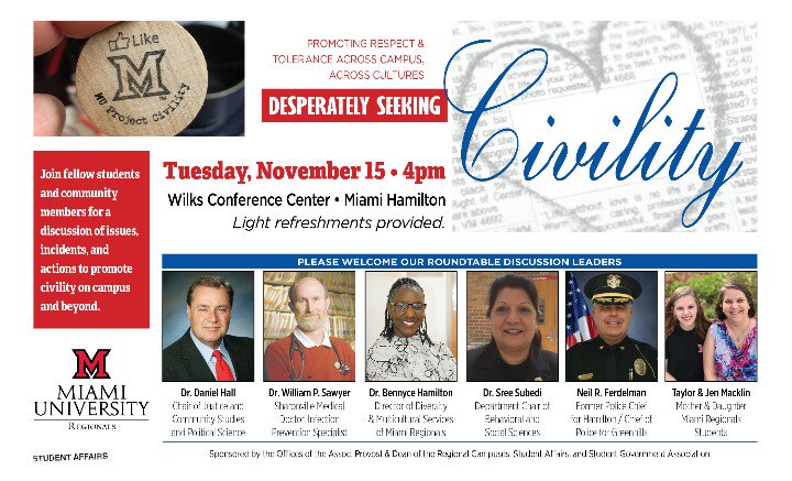 ProjectCivility's tweet photo. You're invited to join us on Tuesday, November 15 at 4 PM for our latest Desperately Seeking Civility roundtable discussion. https://t.co/TTF3tpicoO