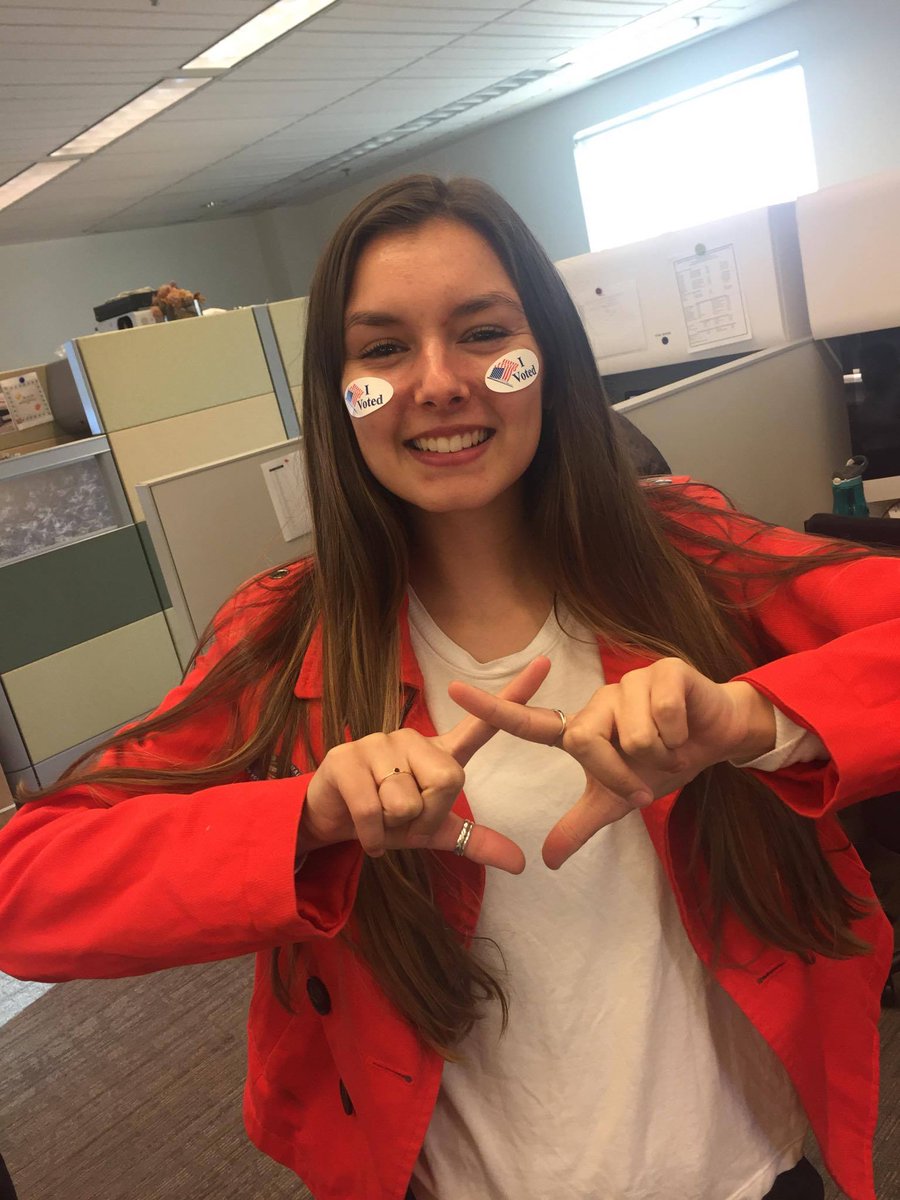 Our sister Emma #voted and we encourage everyone else to do the same! Make sure your voice heard this #ElectionDay and go vote! <a href="/NUVotes2016/">Northeastern Votes</a>