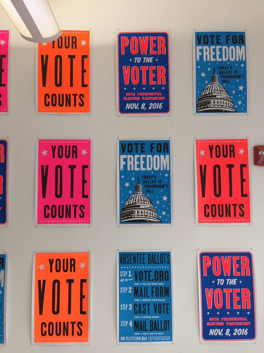 Hey MICA folk, @GLOBEatMICA is giving away VOTE posters, today only, to people who voted. Just a few left, come to 1515 before 5 pm.