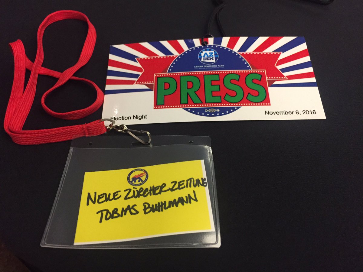 So, bereit für den Abend zwischen republikanischer und demokratischer Wahlparty in Phoenix. #USElection2016