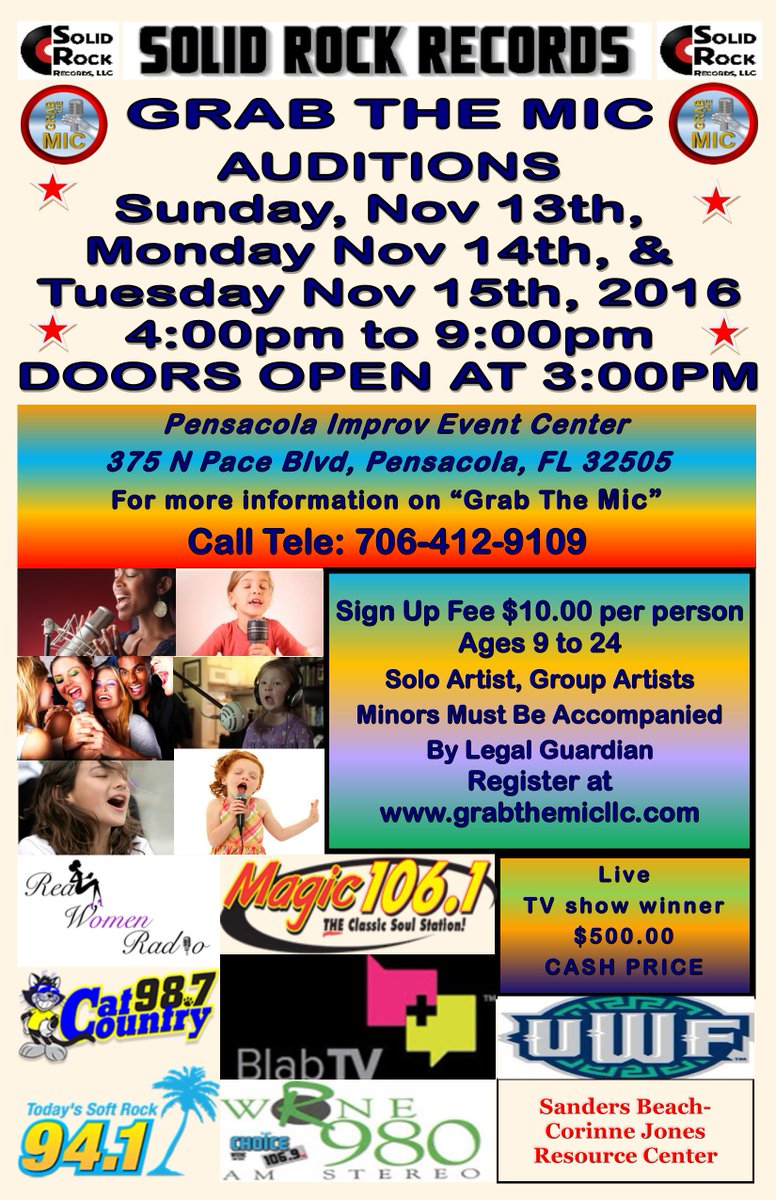 millsg519's tweet photo. We know you are an Idol,
We know you have a Voice,
We know you are a Factor...
“BUT CAN YOU “GRAB THE MIC”
Pensacola, FL
Nov 13, 14, &amp; 15th https://t.co/viThKvWceX