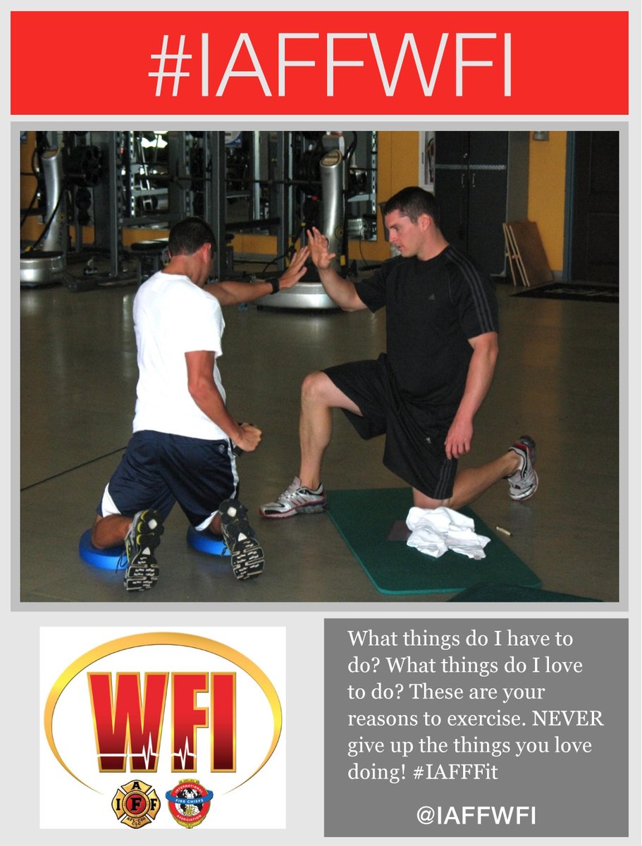 iaffwfi's tweet photo. What are your reasons to exercise? Never give up the things you love doing! #IAFFWFI #IAFFFit #IAFFPFT @IAFFNewsDesk @demand_capacity https://t.co/Azl058Lj8l