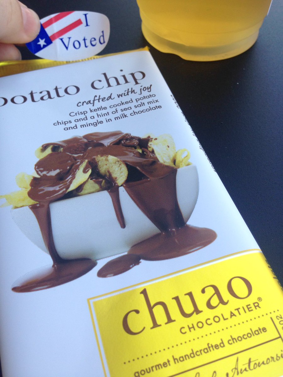 itsbrittfitz's tweet photo. I voted then ate this whole bar of chocolate 😰 https://t.co/DcPJOhe26J