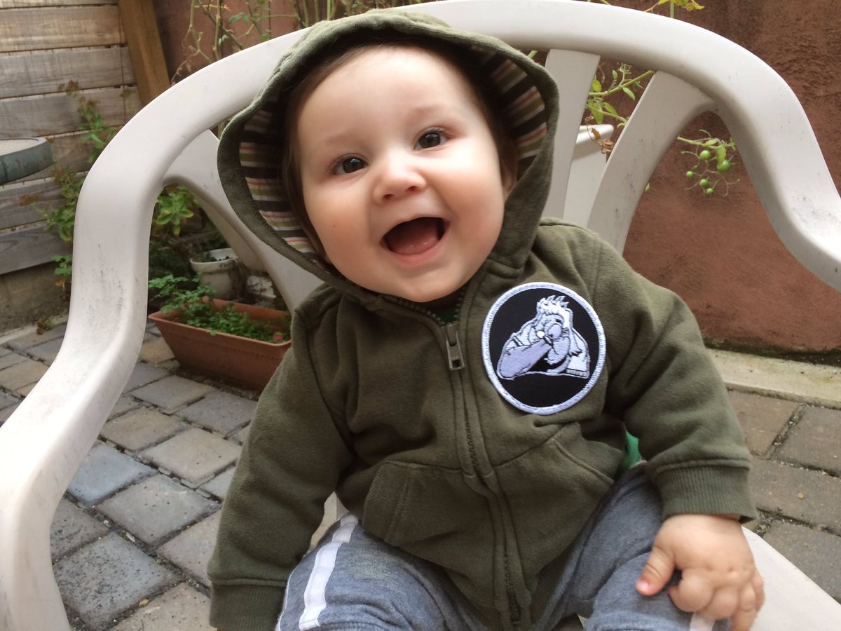 SouthPhillyDad's tweet photo. Deck loves his unofficial @dtbdetroit hoodie. #bandmerch #Kickstarter #GoodLookingKid https://t.co/wPFcFF5pNj