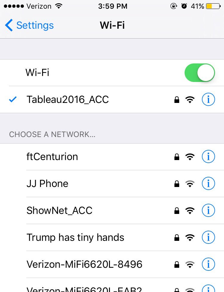 Fitting wifi name from #Data16 #ElectionDay