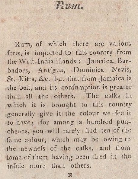 mixellany's tweet photo. WORTH READING: Rum, from an 1808 book. #rum https://t.co/YABkYzDtNG
