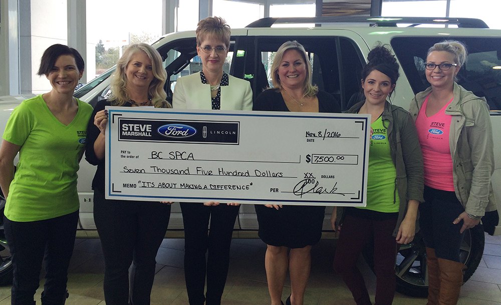 Thrilled to deliver $7,500 cheque to <a href="/BCSPCA_Nanaimo/">BC SPCA Nanaimo</a> today! #DriventoGive <a href="/FordandLincoln/">Steve Marshall Ford</a> <a href="/REALTORSCare/">REALTORS Care®</a> #goodapples #ProudREALTORS