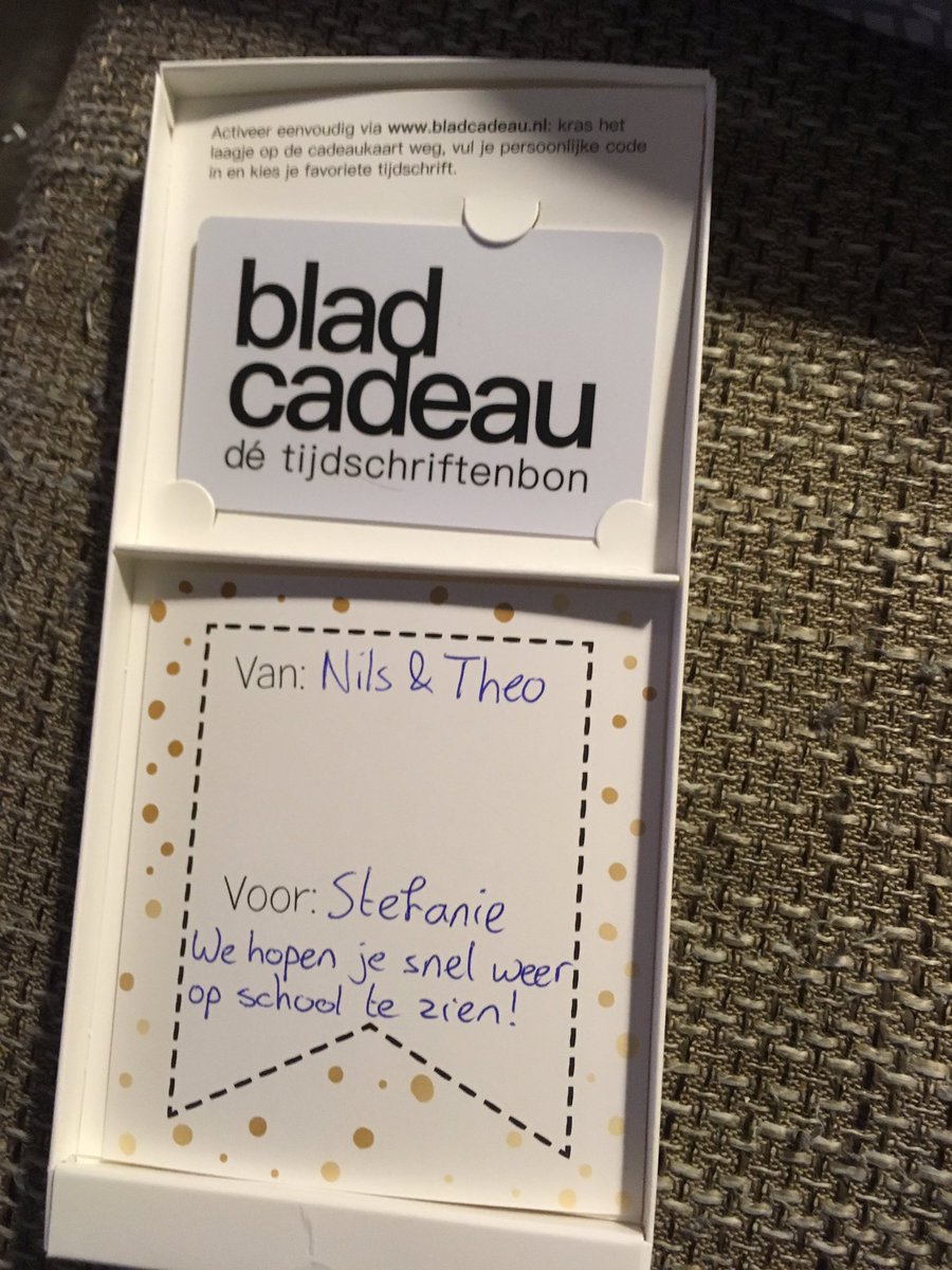 Collega's maken je werk....blij met de mijne! Hoop snel weer voor de klas te staan!