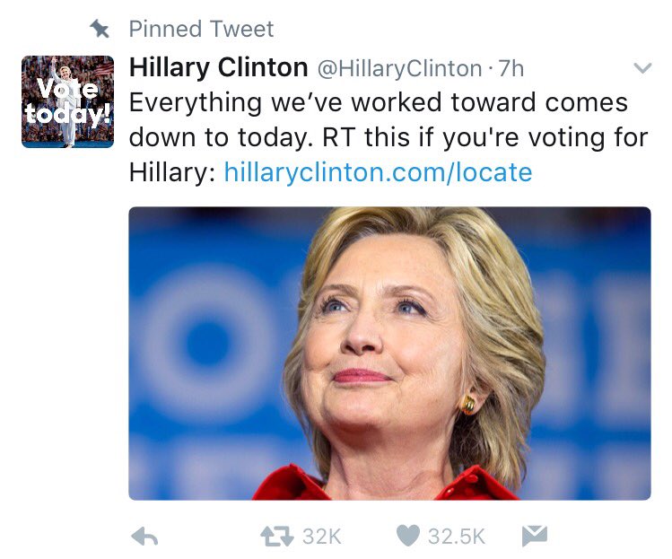 juhhhjgghk's tweet photo. Trump Vs Hillary on election day tweets. Trump-251k, Hillary-32k (retweets) #ElectionDay #ElectionNight https://t.co/vi57w5xXQl