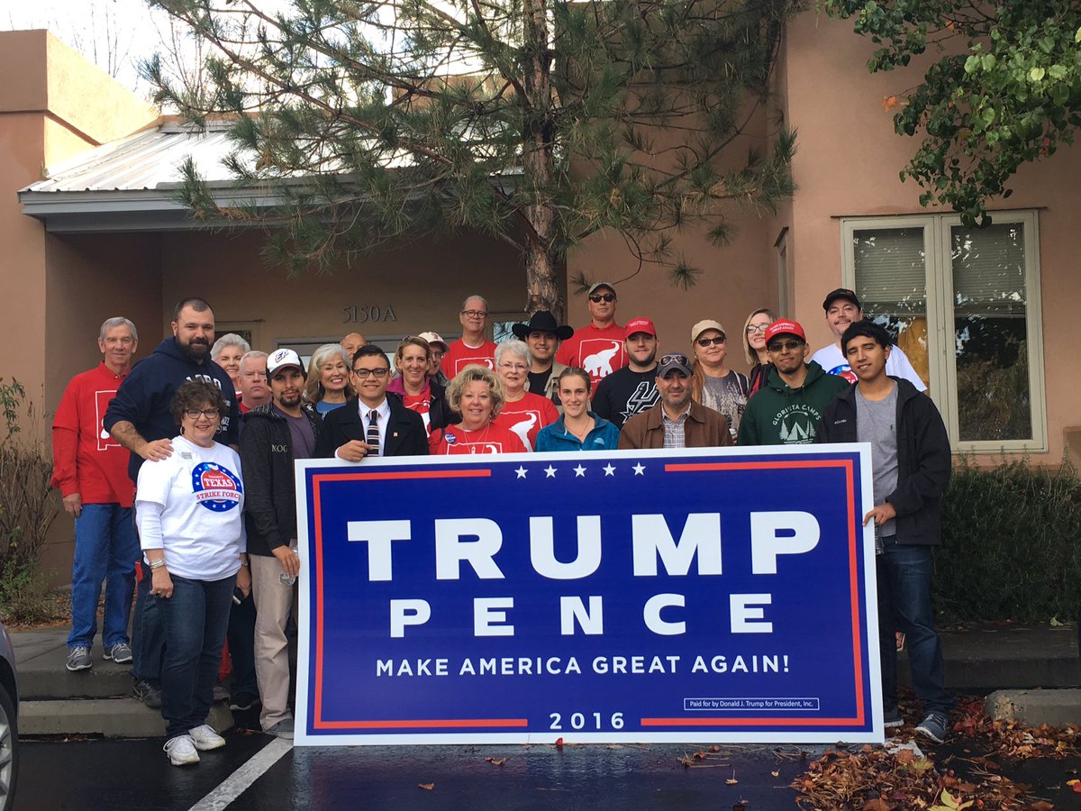 Trump4NM's tweet photo. The polls will be open for two and a half more hours!  Get out and vote for @realDonaldTrump!!! #MAGA #nmpol https://t.co/YgRFdbGeZx