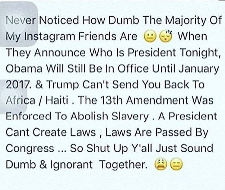 103brooke's tweet photo. Shut up stupid 🙄 Did y'all hoes listen or read in school? https://t.co/tFbL3dKpIp