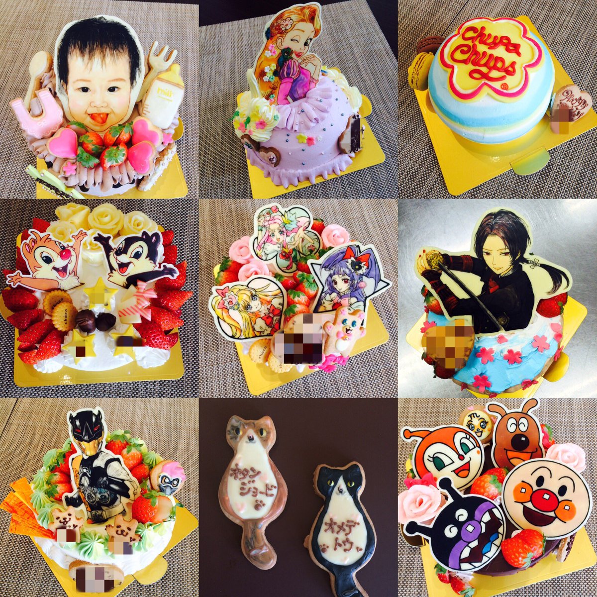 キャラクターチョコプレート