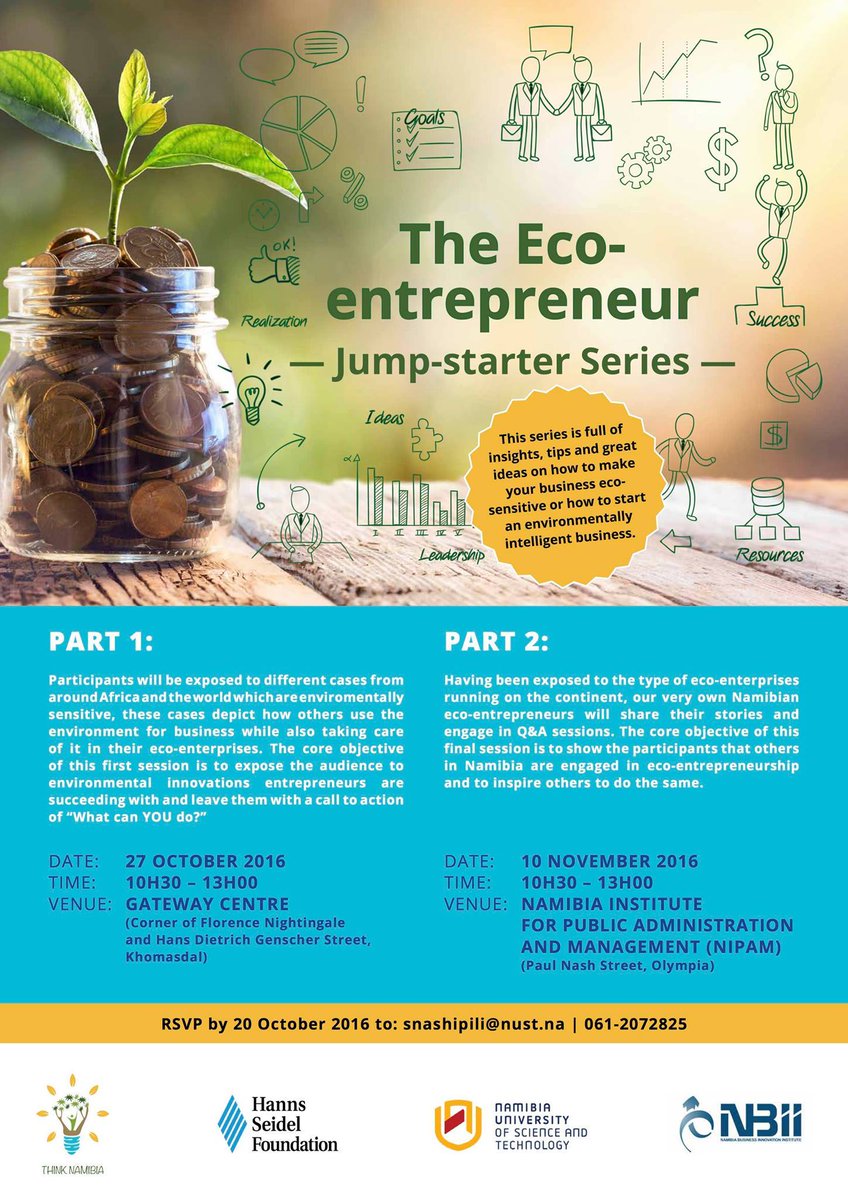 ThinkNamibia's tweet image. Eco-Entrepreneur Part 2! #ThinkNamibia #eco-entrepreneur