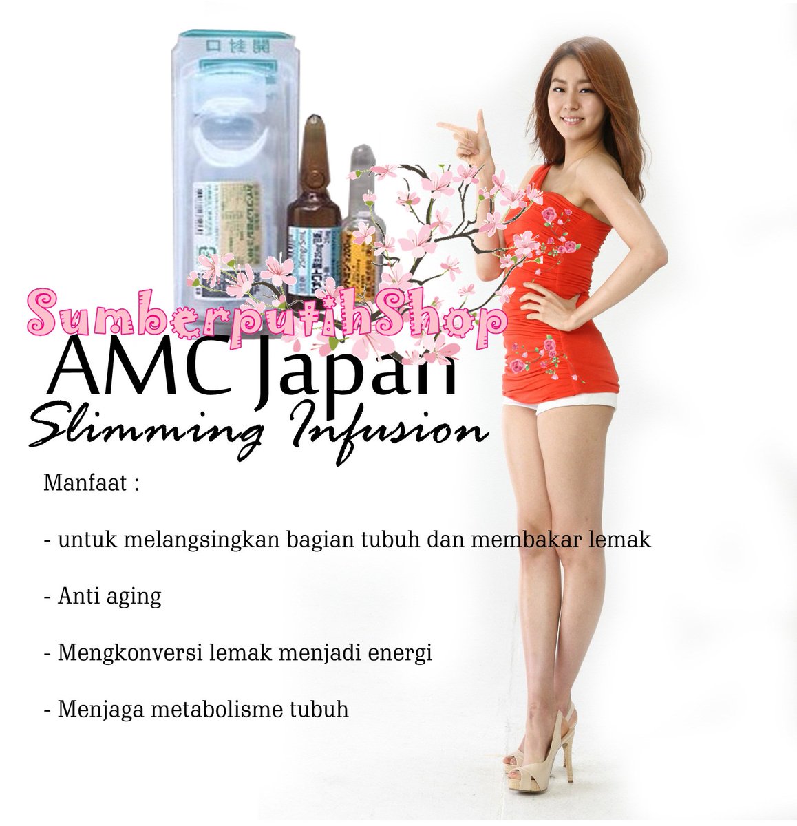 sumberputih16's tweet photo. AMC Japan Slimming Infus
#slimming #amcjapan #pelangsing #suntikputih #glutax #slimmingsolution #suntikputihoriginal #suntikputihmurah https://t.co/1YVCLCBr4z