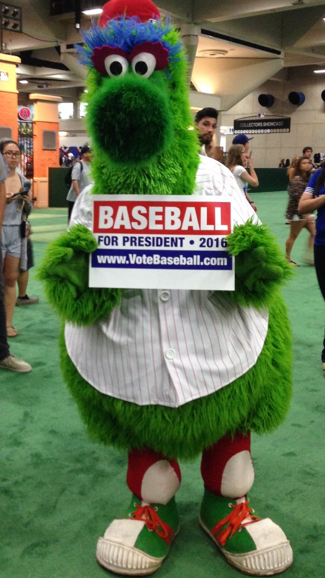 B4P2016's tweet photo. Last minute GOTV push before polls close on the East Coast! #baseballforpresident @HipsterTito @108Stitches https://t.co/TPBmakXh8u