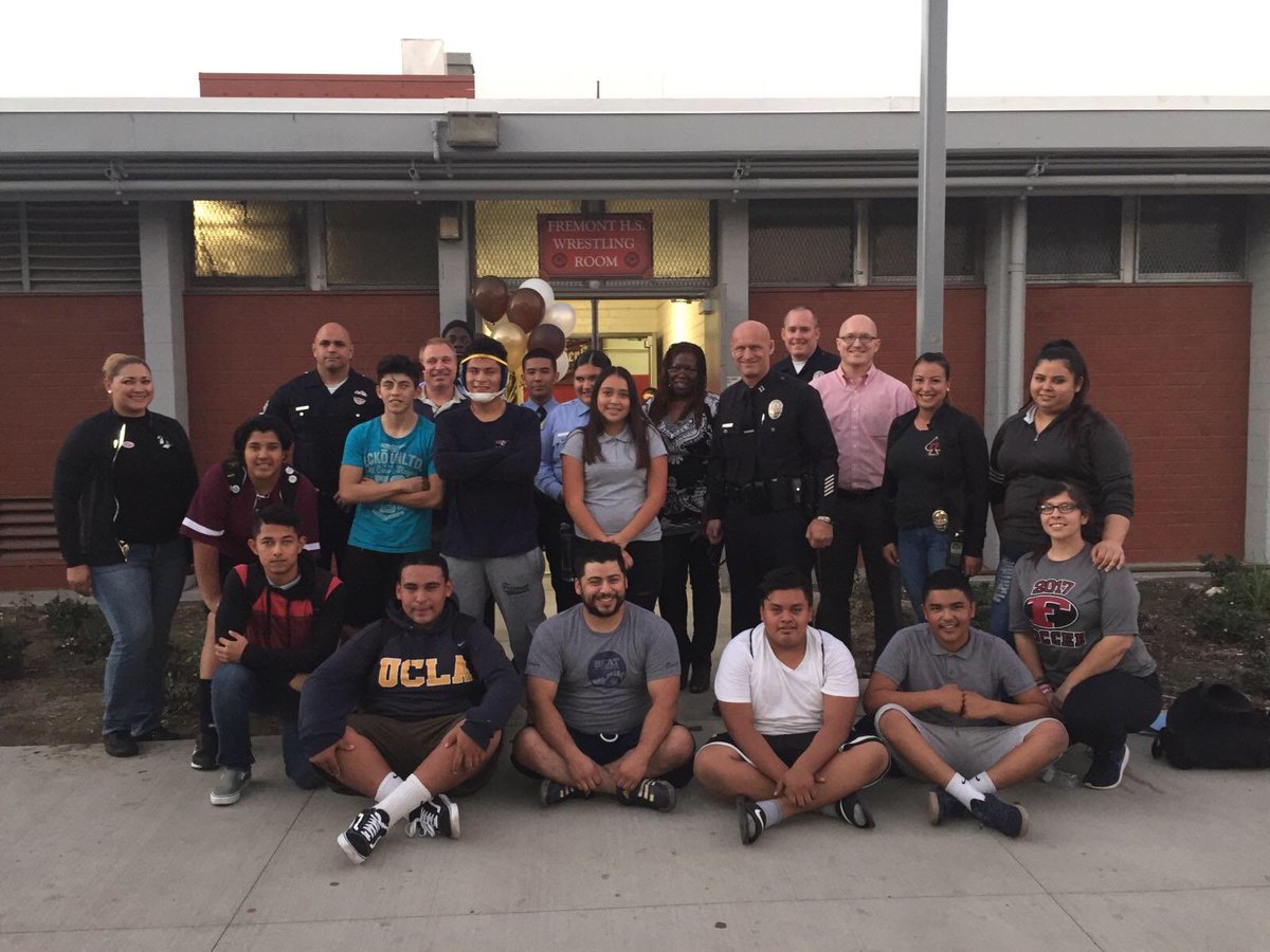 Excited to launch our newest wrestling program tonight with <a href="/LAPD77thSt/">LAPD - 77th Street</a> at Fremont HS! #BTSLA