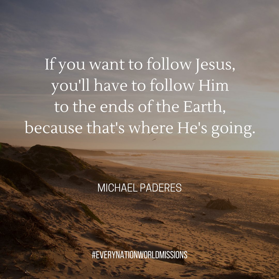 The Great Commission calls us to bring the gospel to all nations. Thank you for partnering with us! #HoldTheRopes #EveryNationWorldMissions