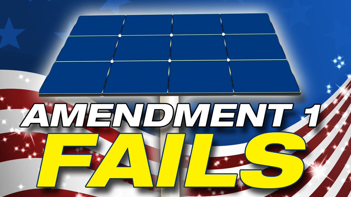 Amendment 1 fails, big power companies defeated bit.ly/2eKl7EY?utm_me… https://t.co/iuG5HdEe59