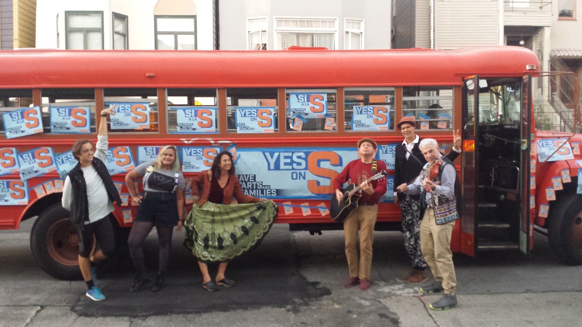 The #yesonsfest party bus is out and about! After performing in the Castro, we're on the move! #yesons
