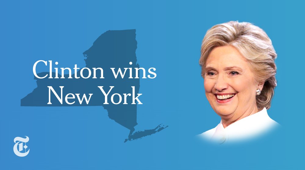 Hillary Clinton wins New York nyti.ms/2fCkY4a