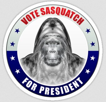 ReallySasquatch's tweet photo. VOTE FOR SASQUATCH !!!
"Half human and half as bad as your human choices".
#PresidentSasquatch #Bigfoot https://t.co/Crqr5Jbojt