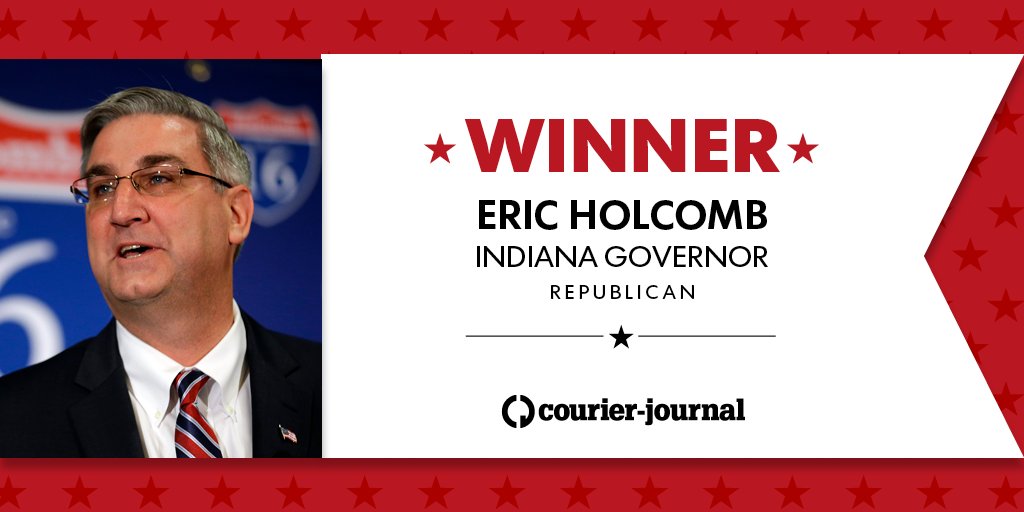 courierjournal's tweet photo. Republican @HolcombForIN defeats @GreggForGov in Indiana's governor's race https://t.co/1eHR6Lr4GY #invotes #inelect https://t.co/XfvgC4PDOn