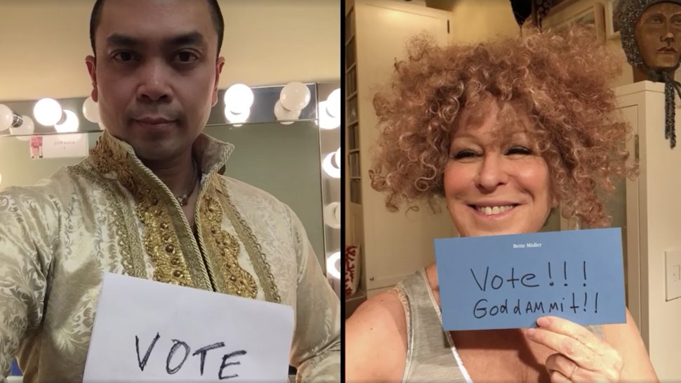 playbill's tweet image. ICYMI: 200 Broadway performers urge voting in #BroadwayVotes video playbill.com/article/watch-…