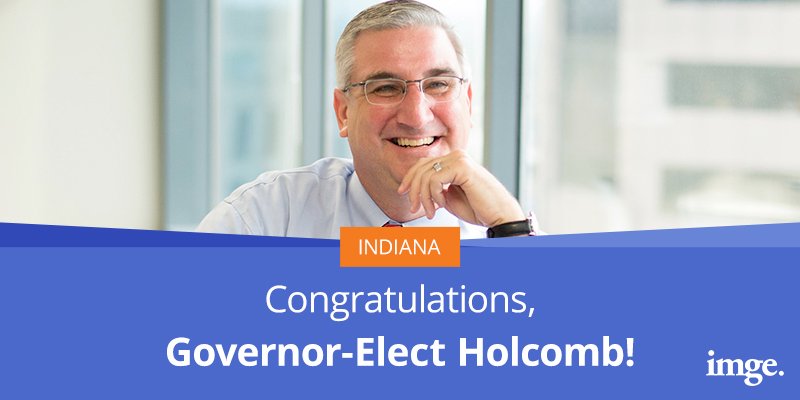 teamimge's tweet image. Congrats to Governor-Elect @HolcombForIN! Big victory in Indiana tonight! #invotes #ingov