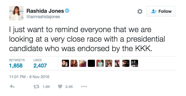 BuzzFeed's tweet photo. Celebrities are freaking out about Trump possibly winning the presidency https://t.co/Iy9B8mLDu1 https://t.co/iBIBr2yZi5