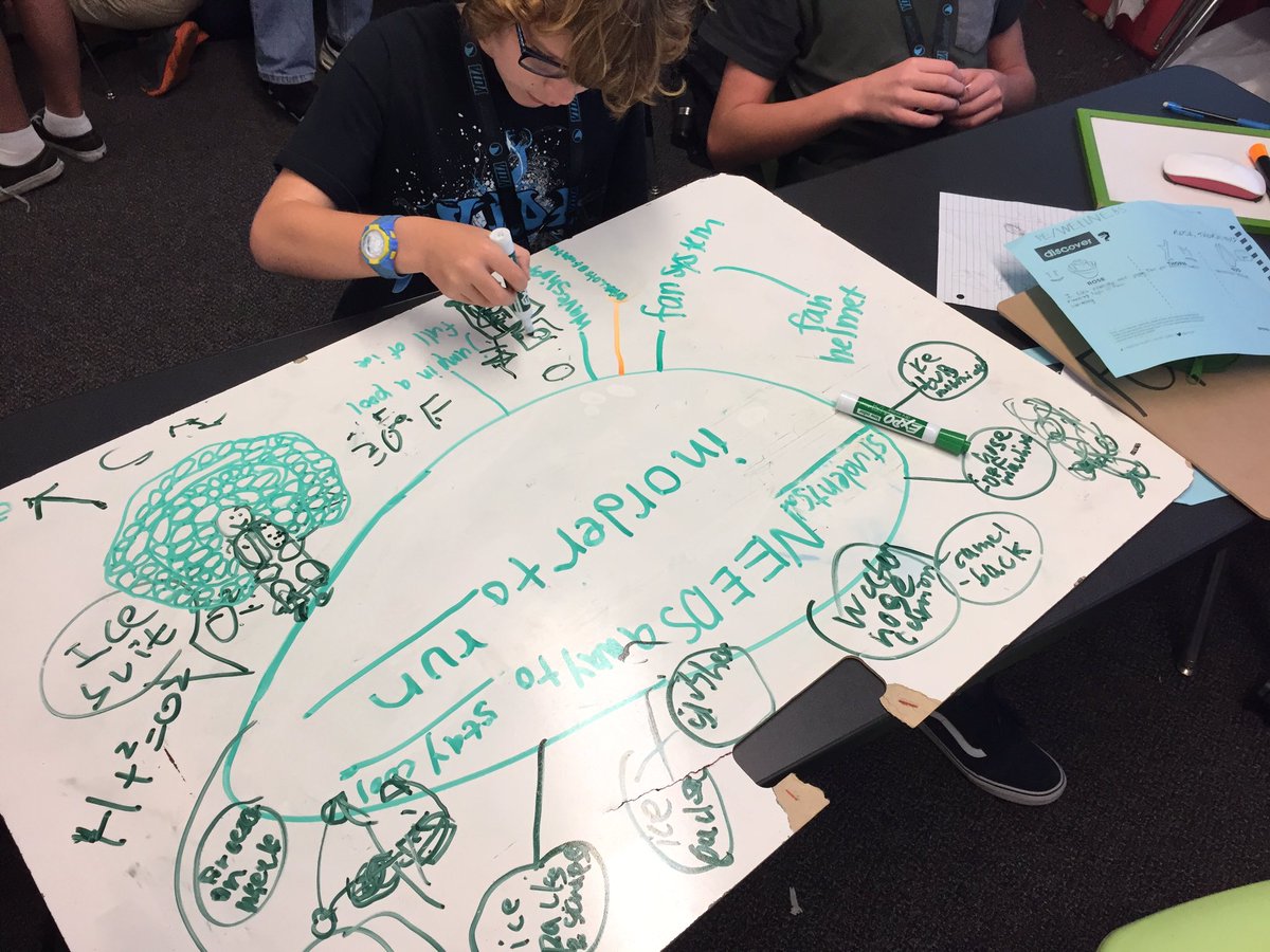 msdiemVIDA's tweet photo. @VIDASHARKS taking a deeper dive into ideation with our 2nd design challenge of the year. #yesand #nobadideas #icesuit https://t.co/o0Vz5i9I8m