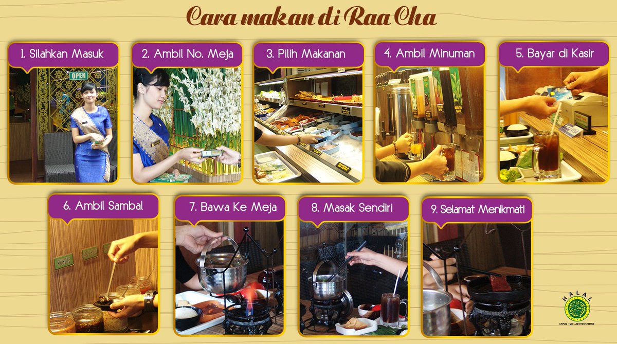 Belum pernah coba makan di Raa Cha? Seru loh, kamu bisa pilih menu sesuka kamu dan di masak sendiri sesuai selera kamu,