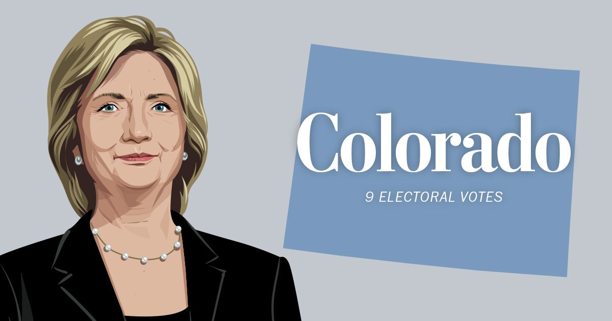 washingtonpost's tweet image. Breaking: Hillary Clinton wins Colorado.

Live results: wapo.st/2flCGK6