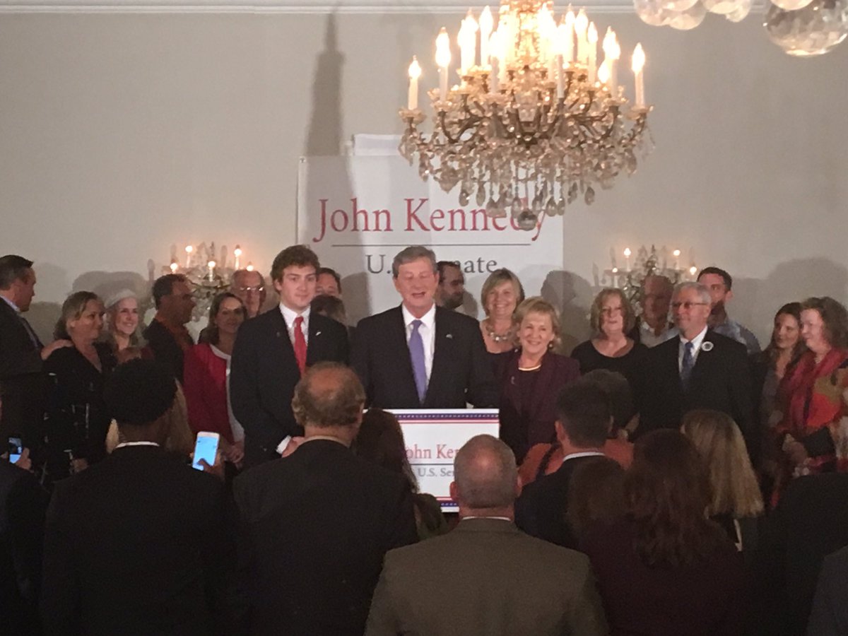 TraversWDSU's tweet photo. John Kennedy: 'We are going to be in a run-off for United States Senate' @wdsu #WDSUElection https://t.co/o6w0J8oqIP