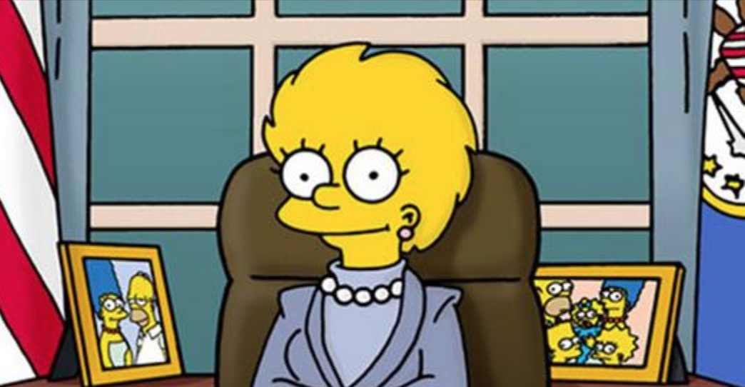 RollingStone's tweet photo. 16 years ago, #TheSimpsons predicted Trump would become president. Watch here https://t.co/K9NRihKywa https://t.co/90aYdTJQlM