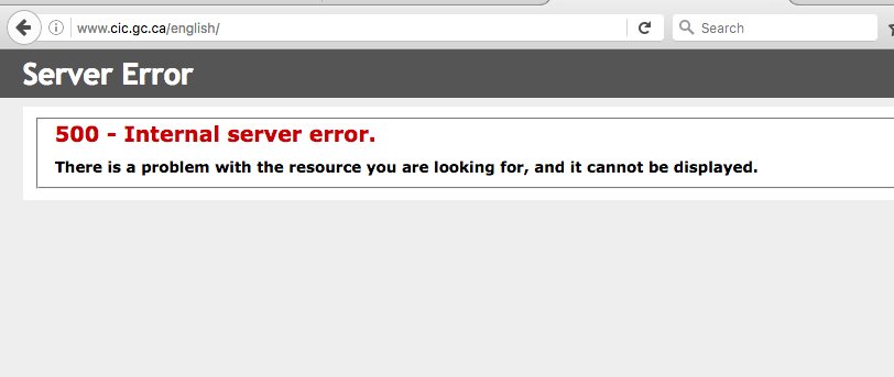 vicecanada's tweet photo. o shit ya'll crashed citizenship and immigration Canada https://t.co/JjijEoNdwC
