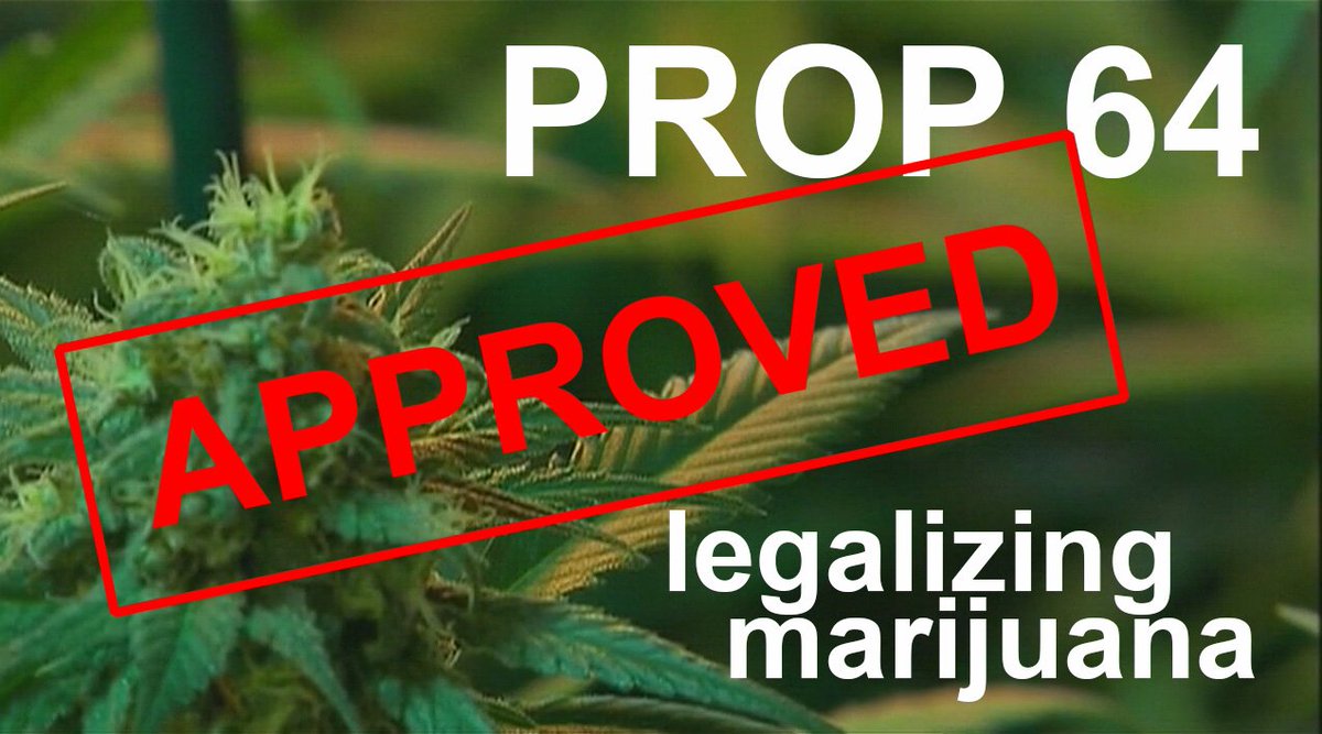 FOXLA's tweet photo. #BREAKING: California voters pass ballot measure to legalize recreational marijuana, AP reports #Prop64 #ElectionNight https://t.co/rB57h16j4y