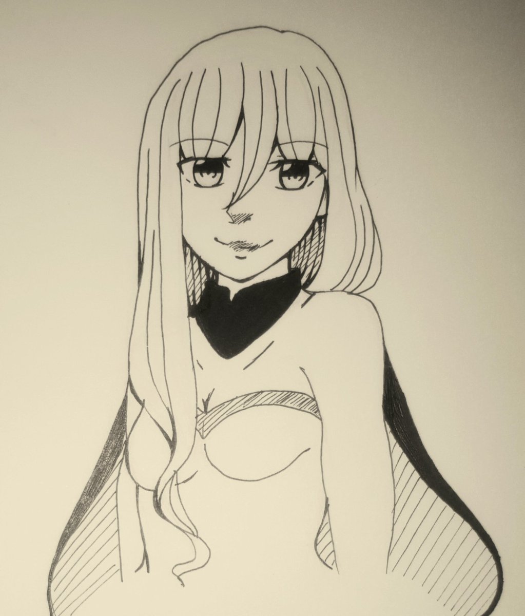 futuremangaka1's tweet photo. Did another drawing prompt, the theme was queen😊😊😊
#drawingprompts #anime #manga #mangaka #drawing #queendrawing #art #inkeddrawing #inking https://t.co/QKpPqWn6z7