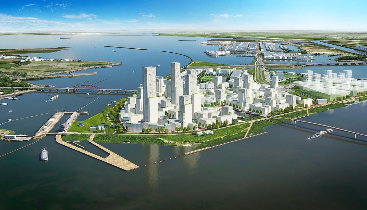 Amsterdam wil in de Sluisbuurt een skyline met een hoogte tot 143 meter realiseren: architectenweb.nl/n39937