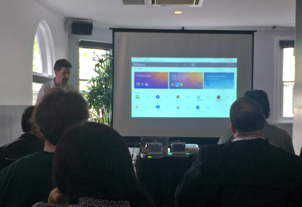 SFennen's tweet image. @NetScaler ninja Marc Lubarsky demos Unified Gateway single sign-on via SAML at Melbourne #NetXperts.