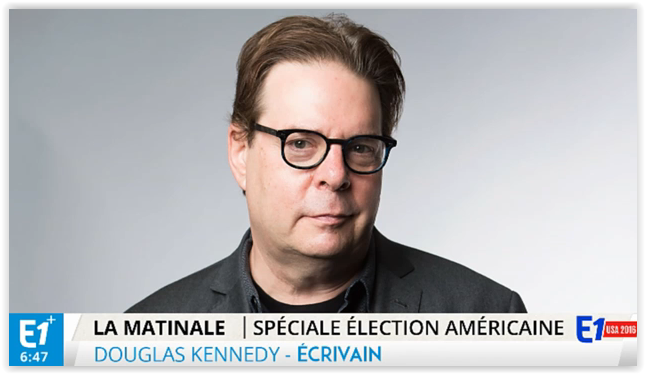 Europe1's tweet photo. "Je suis malade : à côté de #Trump , George W. Bush c'est Chateaubriand" @DouglasLKennedy écrivain américain #E1USA https://t.co/ADdfBvQarP